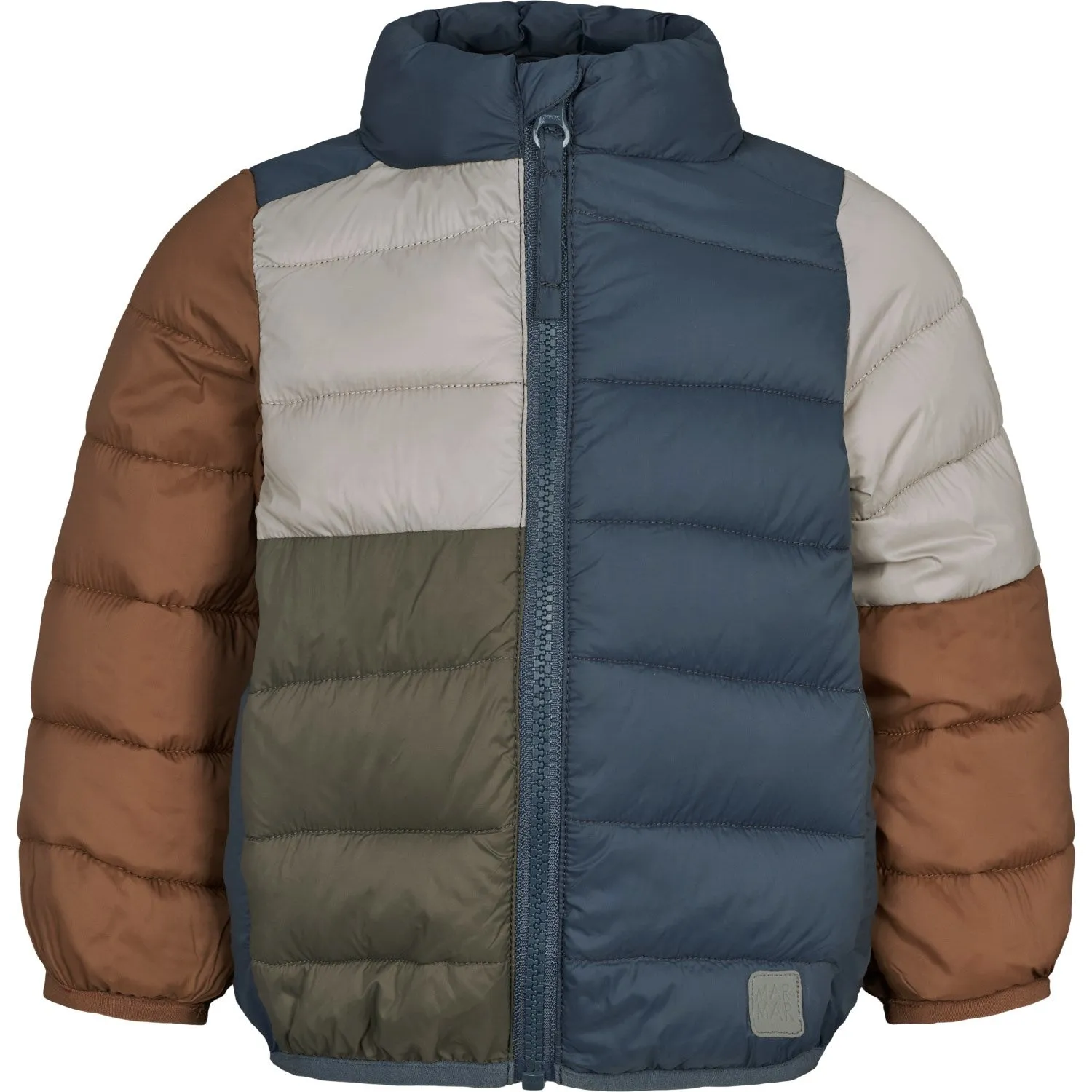 MarMar Vegan Puffer Shaded Blue Block Owe Jacket Functional Layer Piece
