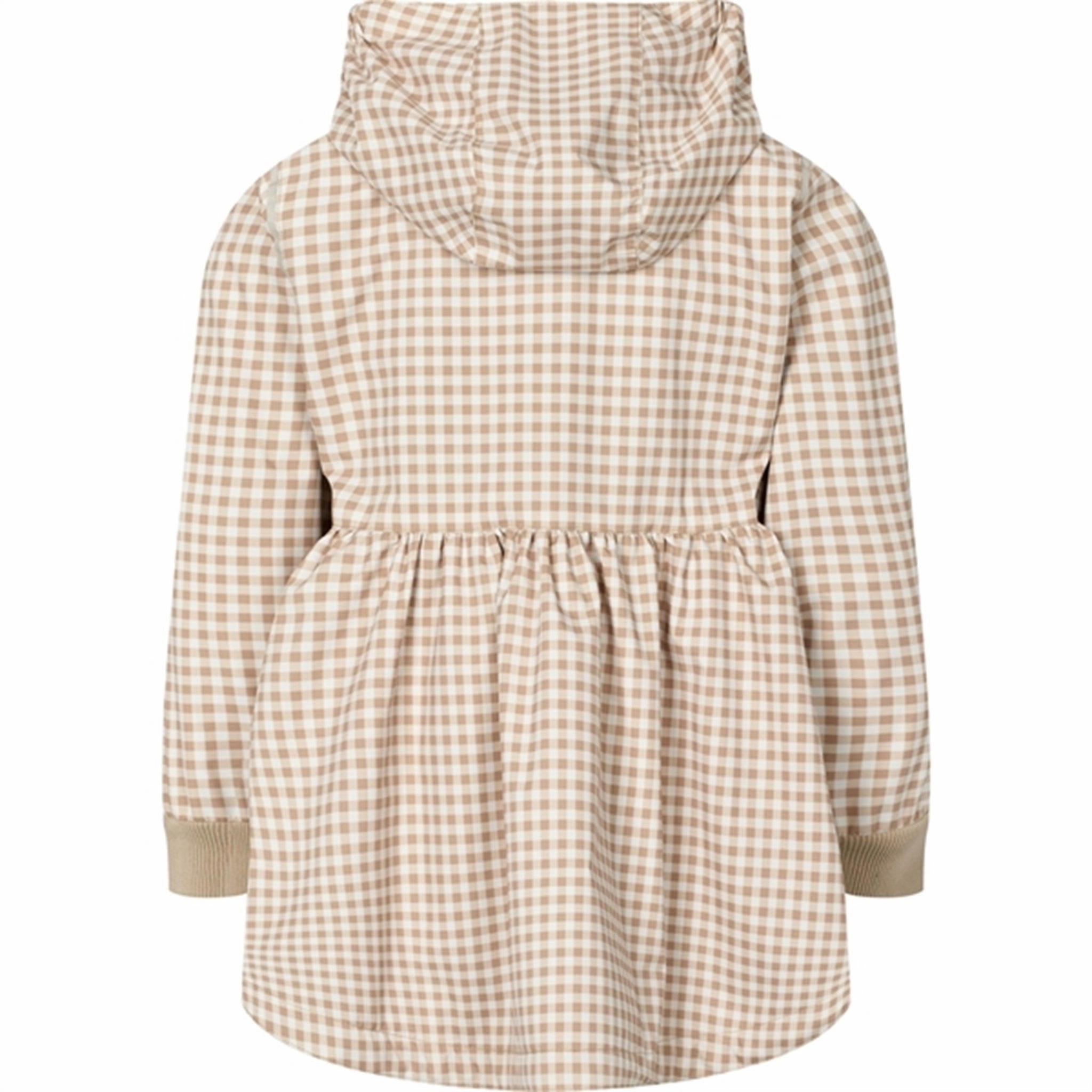 MarMar Oda Jacket Gingham Check Technical Summer Outerwear Faux Fur Collar Single Breasted