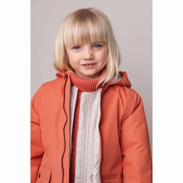 Anti Static Lining Tailored Silhouette MarMar Osman Jacket Dark Peach Tech Parka