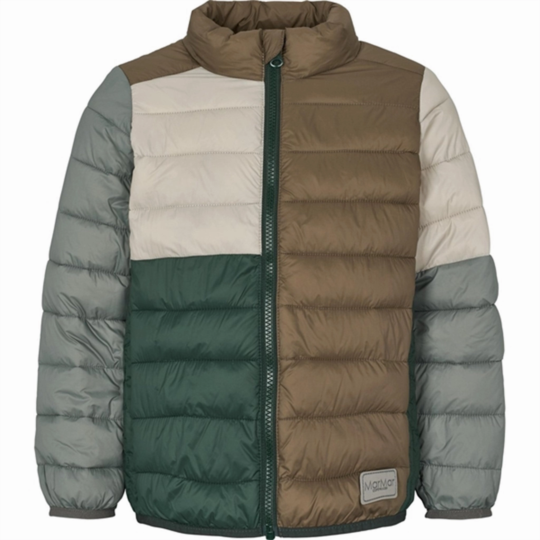MarMar Owe Vegan Puffer Down Jacket Dark Leaf Blok Day Hike Style Low Maintenance Fabric