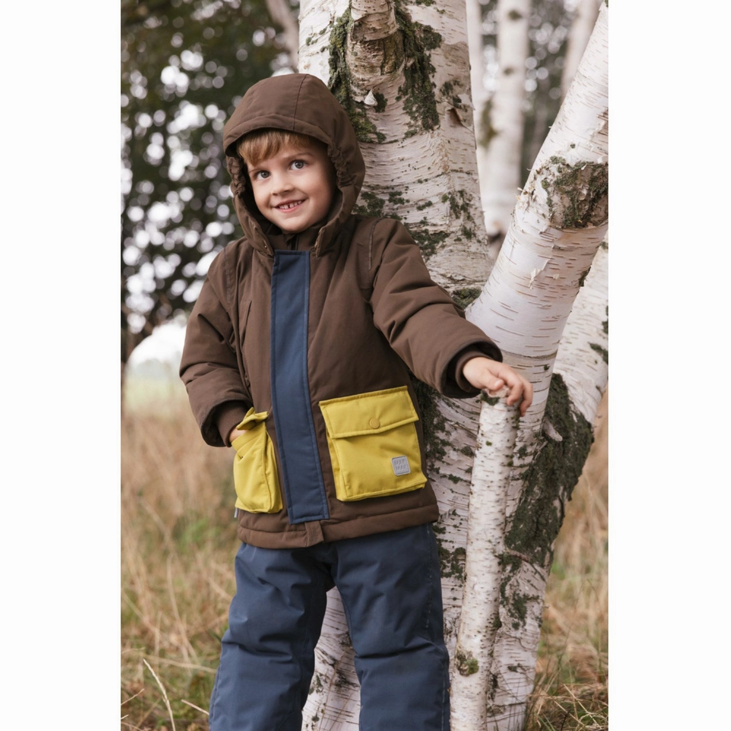 MarMar Tech. Outerwear Solid Deep Choco Block Omas Jacket StretchFit Silhouette Hypoallergenic Fabric Blend