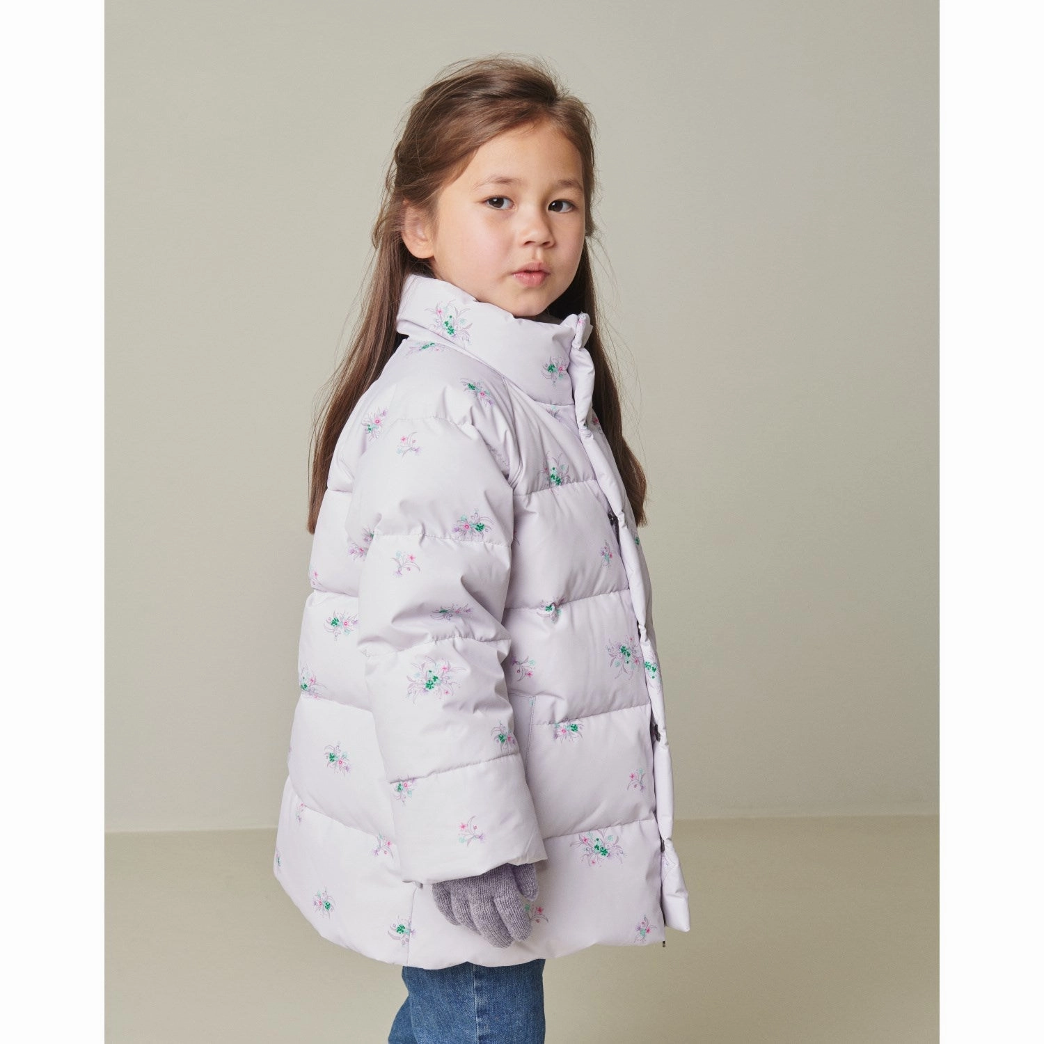 MarMar Technical Puffer In Bloom Olita Jacket Sleek Style Elastic Cuff Adjustment