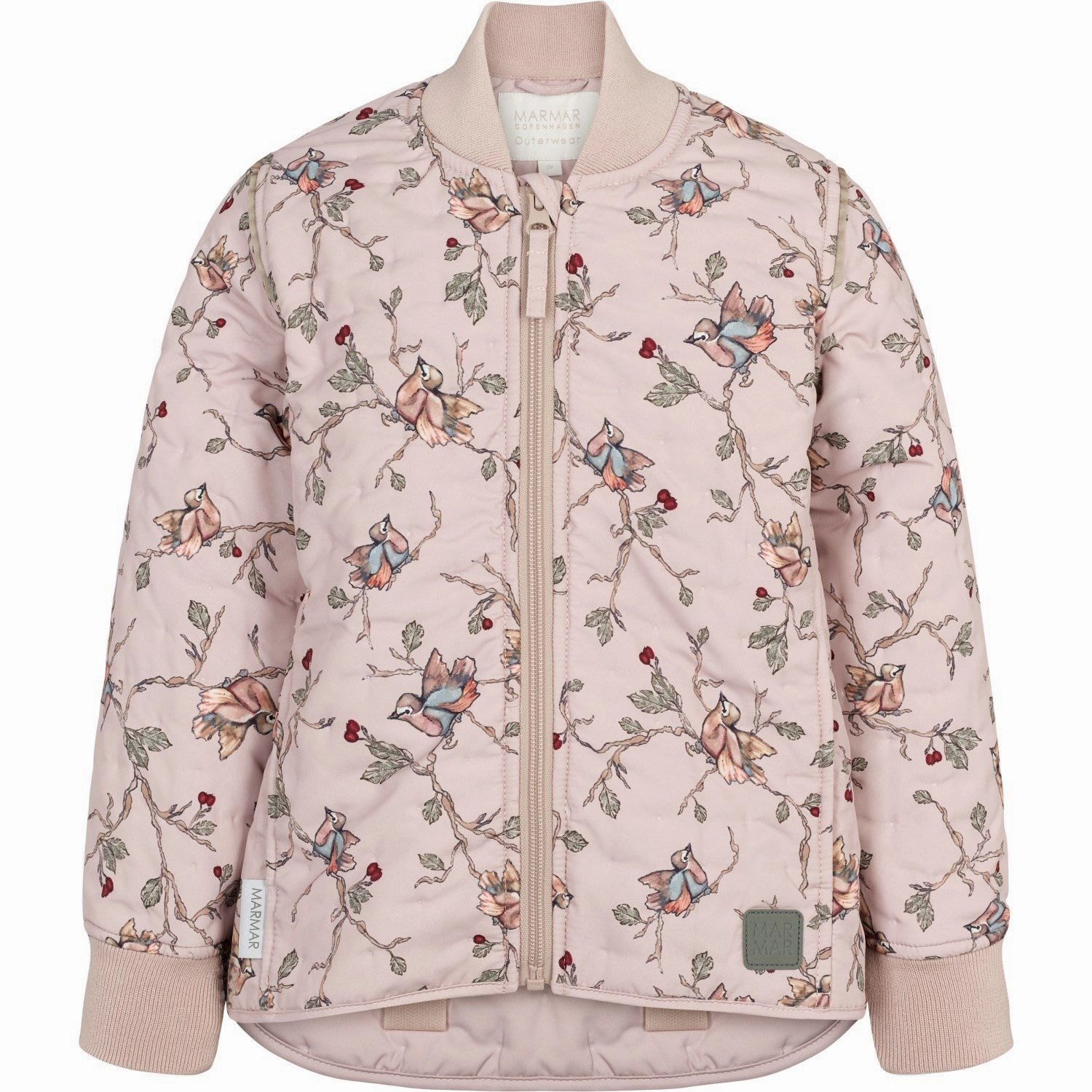 Adjustable Fit Design Neutral Tone MarMar Thermo Robin Print Orry Jacket