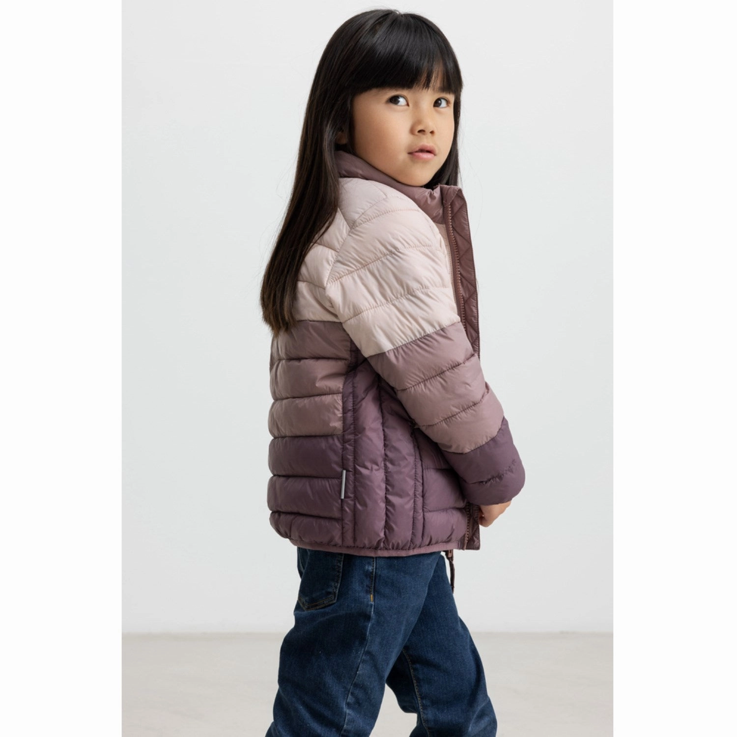 MarMar Vegan Puffer Plum Shadow Block Owe Jacket Low Profile Collar Design MoistureWickingInterior