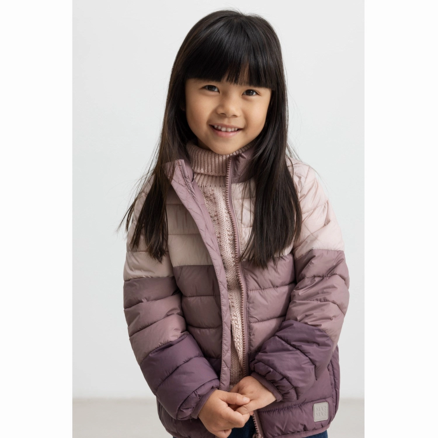 Practical Layer MarMar Vegan Puffer Plum Shadow Block Owe Jacket