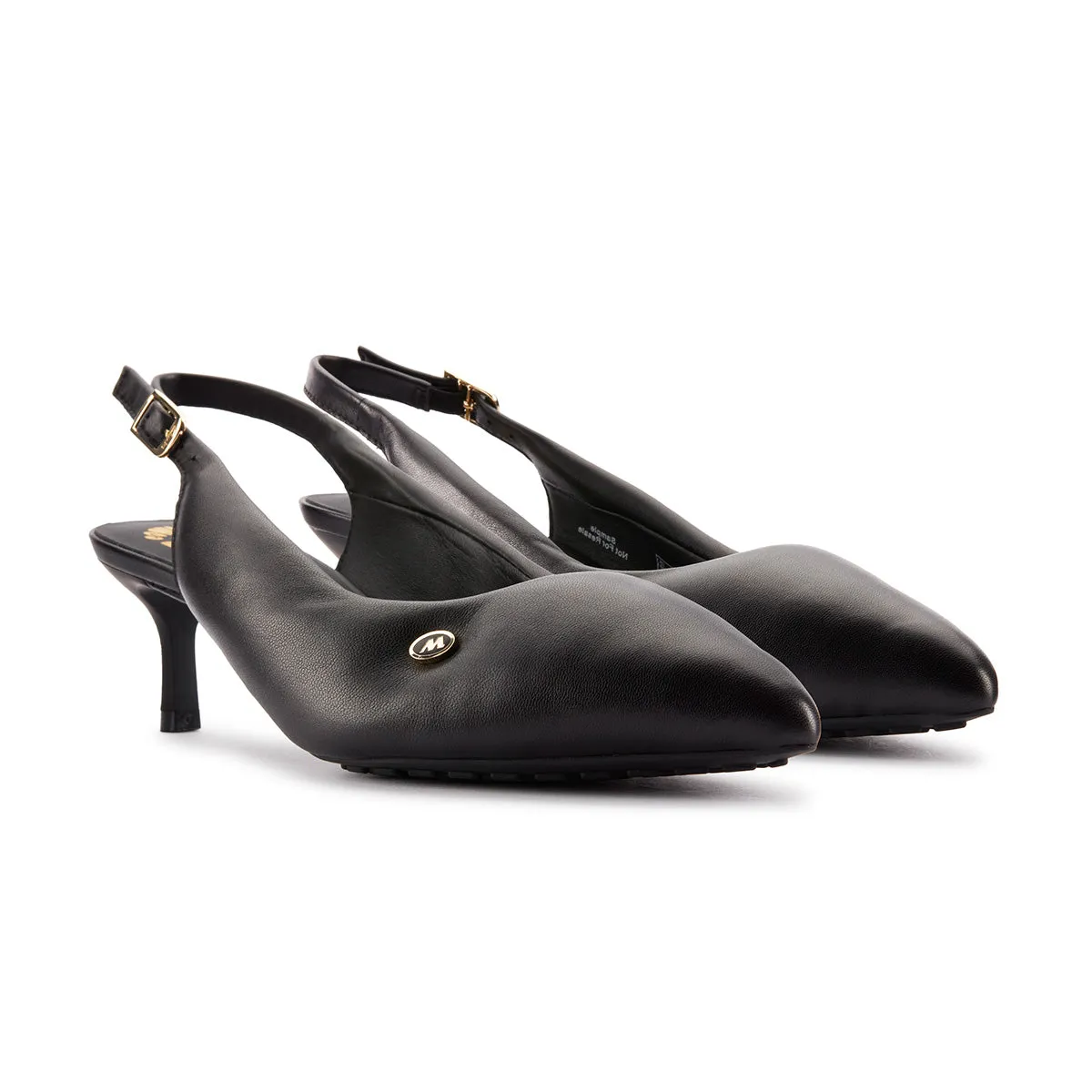 Premium Leather Upper Narrow Room   Martine rose Wmns CUR Sling 1 'Black Leather'