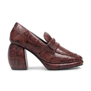 Gloss Grain Suede Touch   Martine rose Wmns Loafer 'Brown Snake'