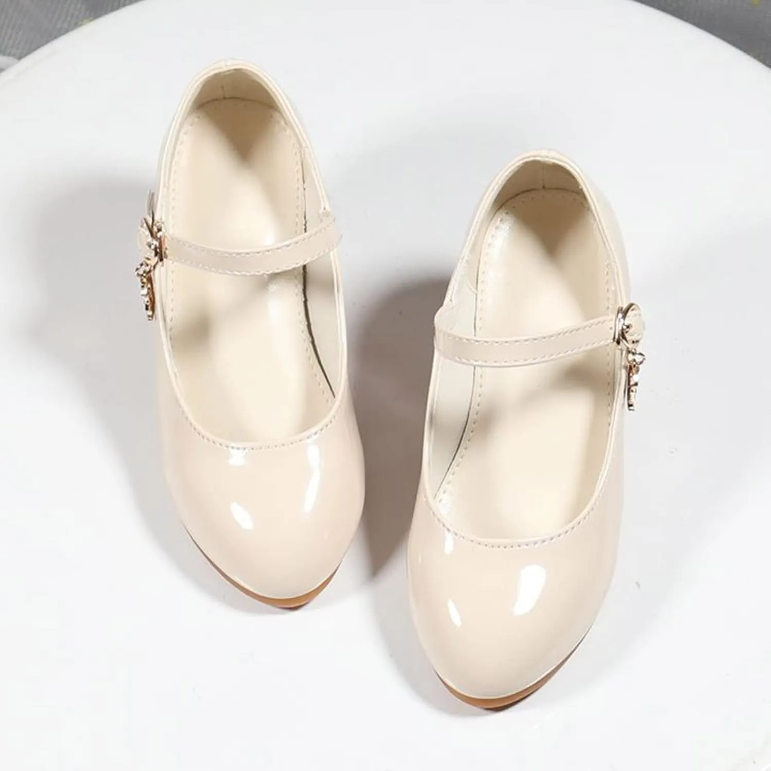 Mary Jane Heels for Girls School Shoes Little Girls Dress Shoes Party Wedding Flat for Kids Leather Baby Girl Shoes