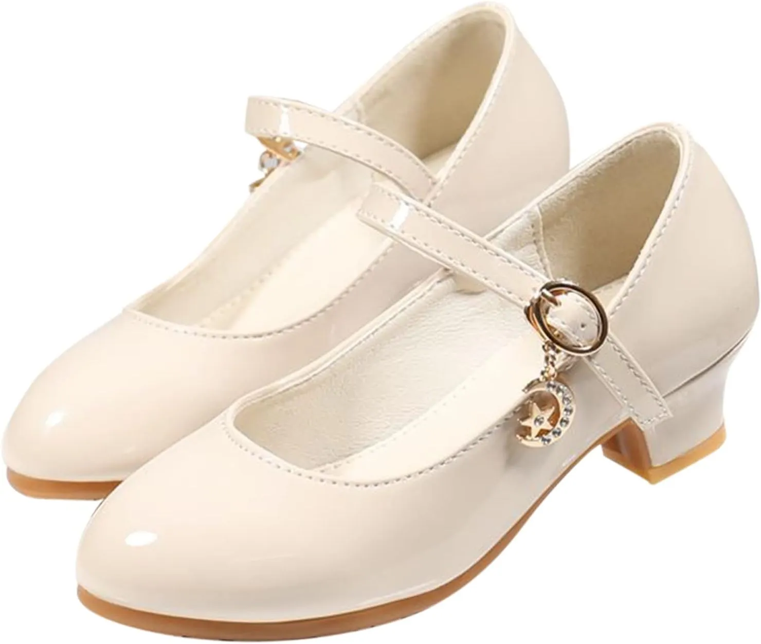 Mary Jane Heels for Girls School Shoes Little Girls Dress Shoes Party Wedding Flat for Kids Leather Baby Girl Shoes