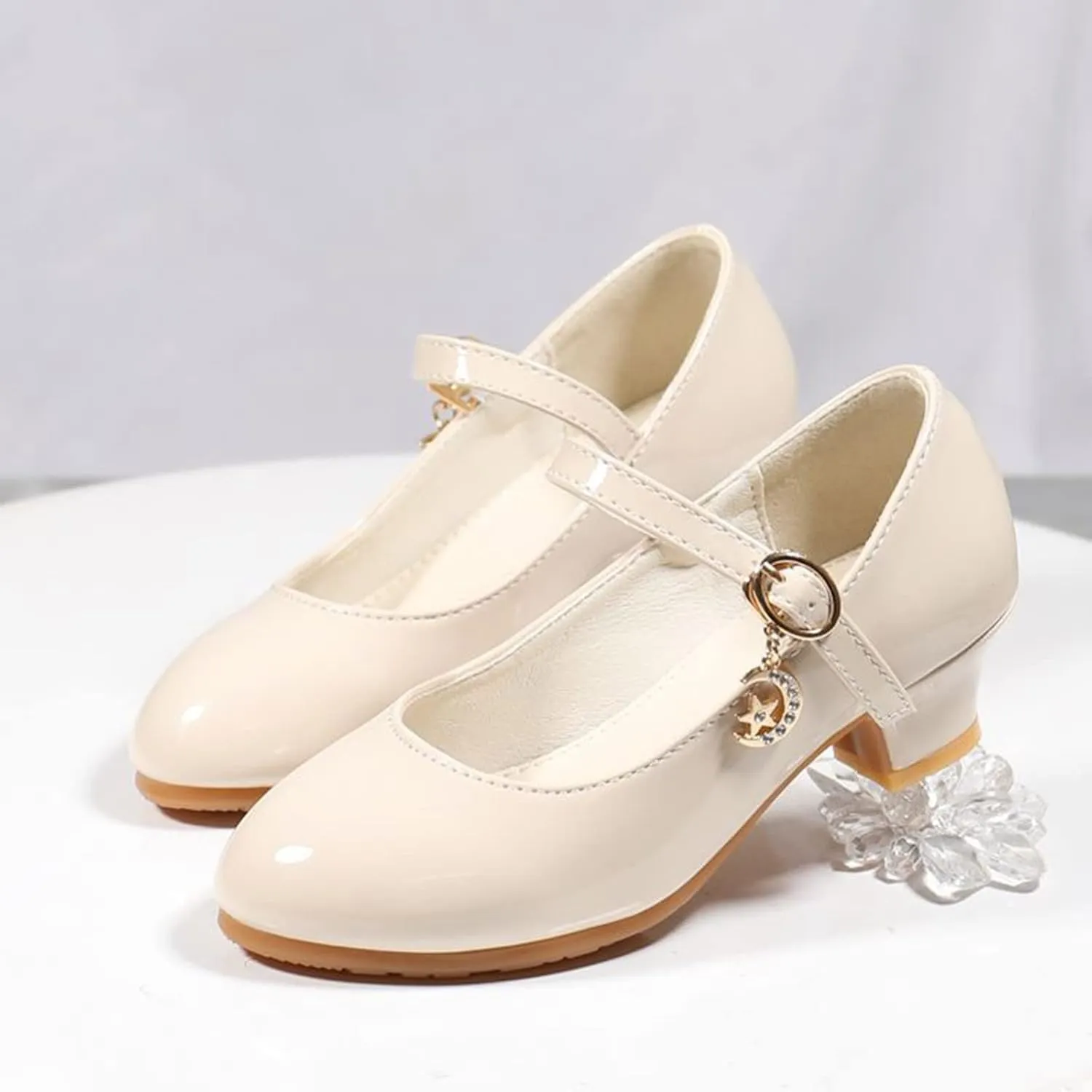 Mary Jane Heels for Girls School Shoes Little Girls Dress Shoes Party Wedding Flat for Kids Leather Baby Girl Shoes