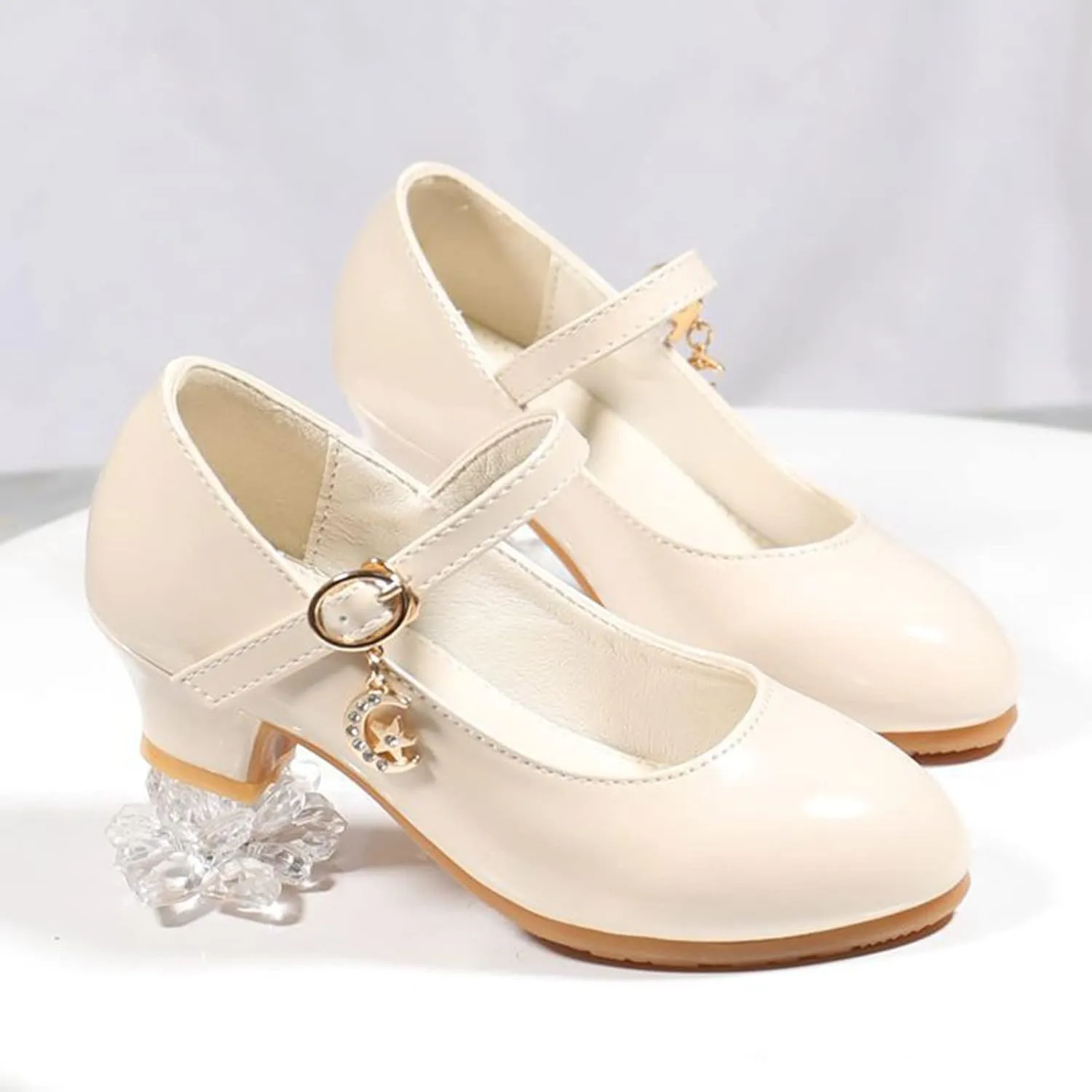 Mary Jane Heels for Girls School Shoes Little Girls Dress Shoes Party Wedding Flat for Kids Leather Baby Girl Shoes