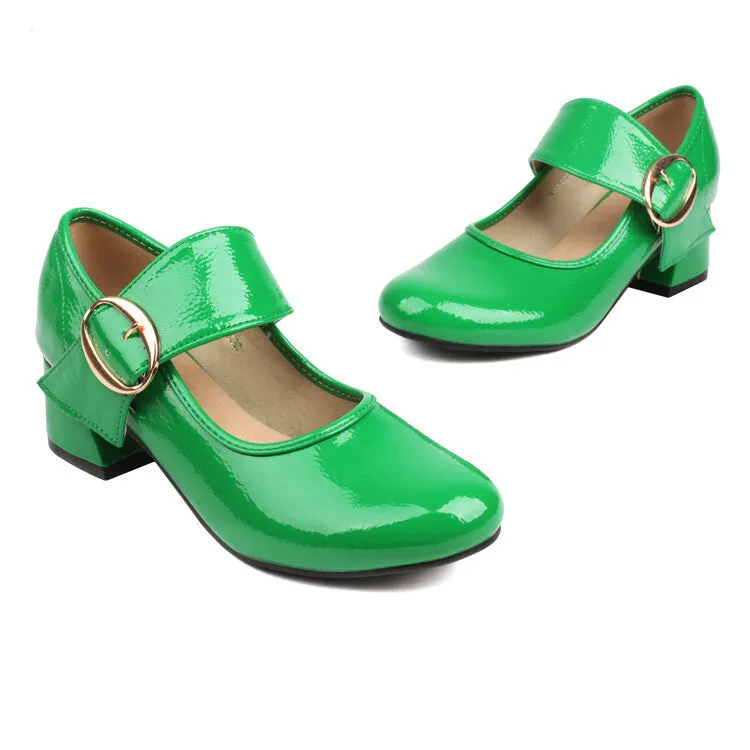 Mary Jane Women's Shoes Thick Heel Elegant Women's Mid-Heel Shoes