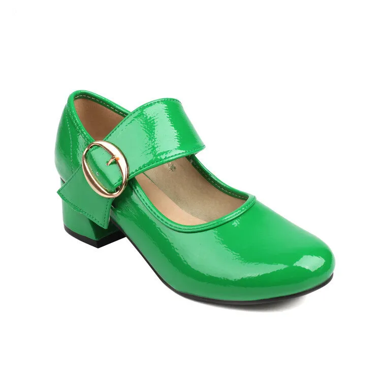 Mary Jane Women's Shoes Thick Heel Elegant Women's Mid-Heel Shoes
