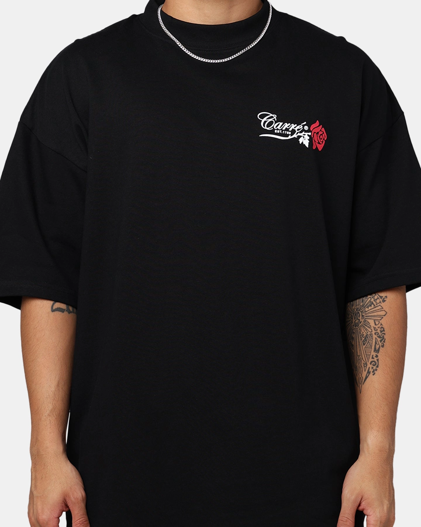 Breathable mesh panel Carr?? Rara Oversized T-Shirt Black