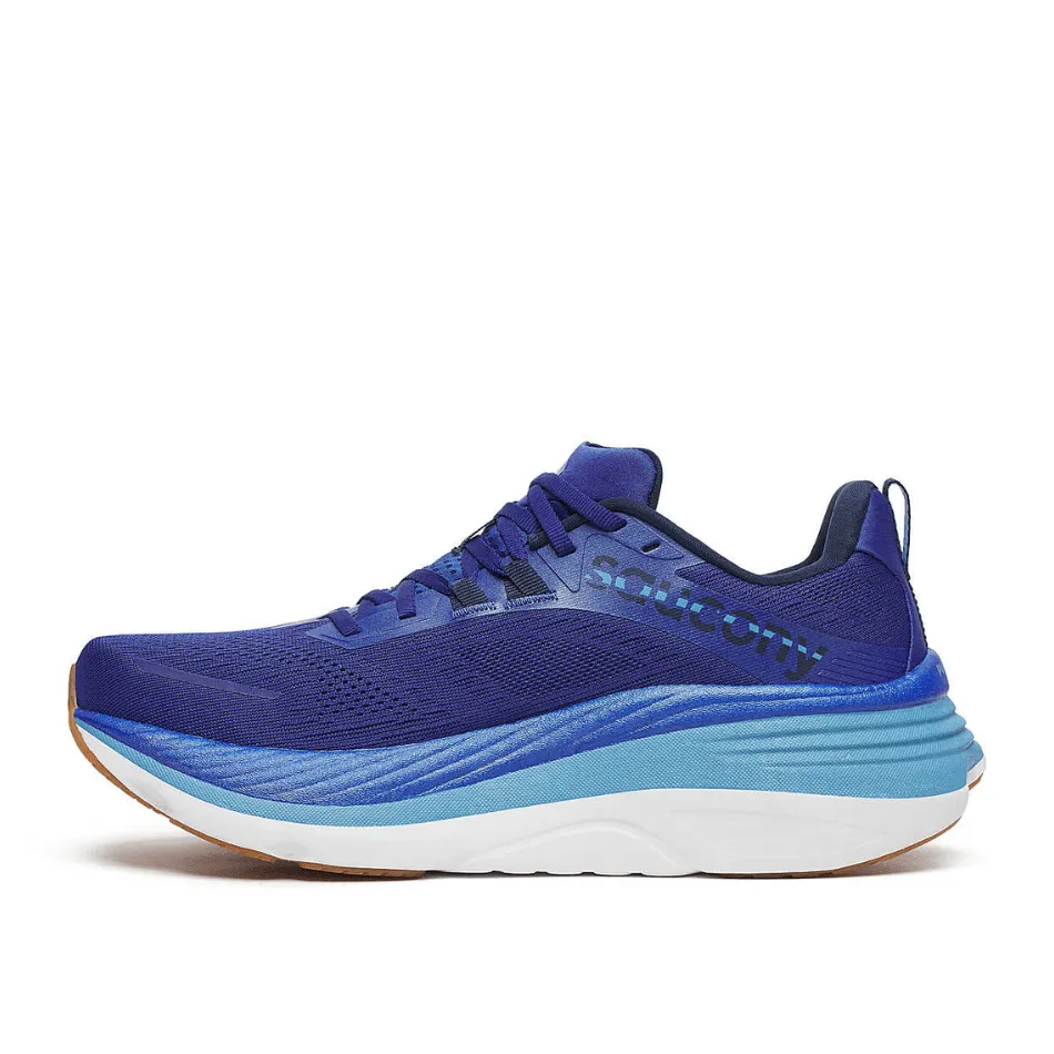 Abrasion Resistant Panels Saucony Men's Hurricane 24 Running Shoes in Azurite SS25