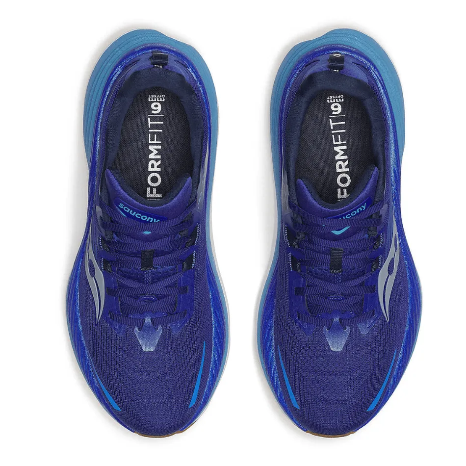 Saucony Men's Hurricane 24 Running Shoes in Azurite SS25 Ground Control