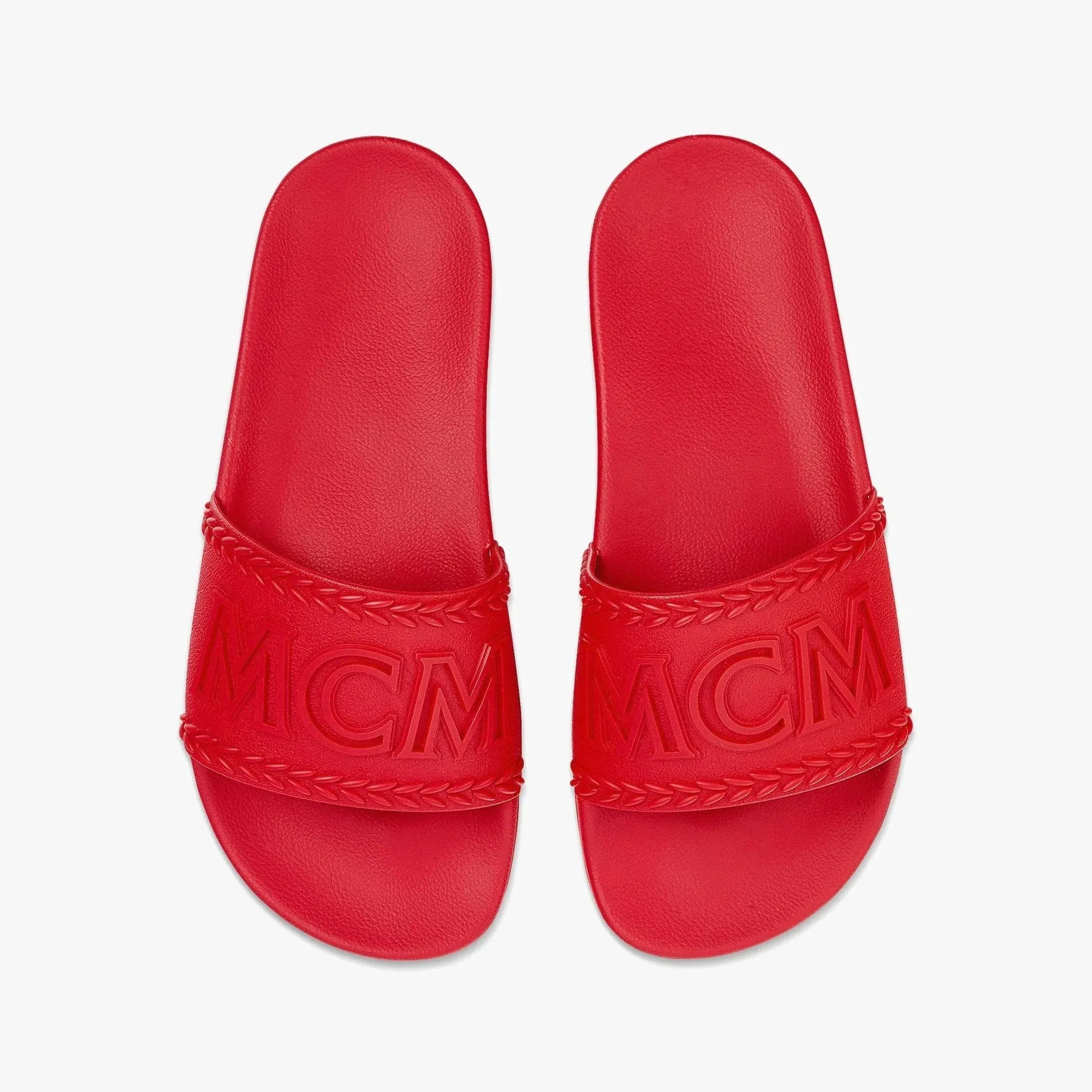 MCM Women's Big Logo Rubber Slides