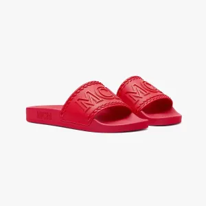 MCM Women's Big Logo Rubber Slides