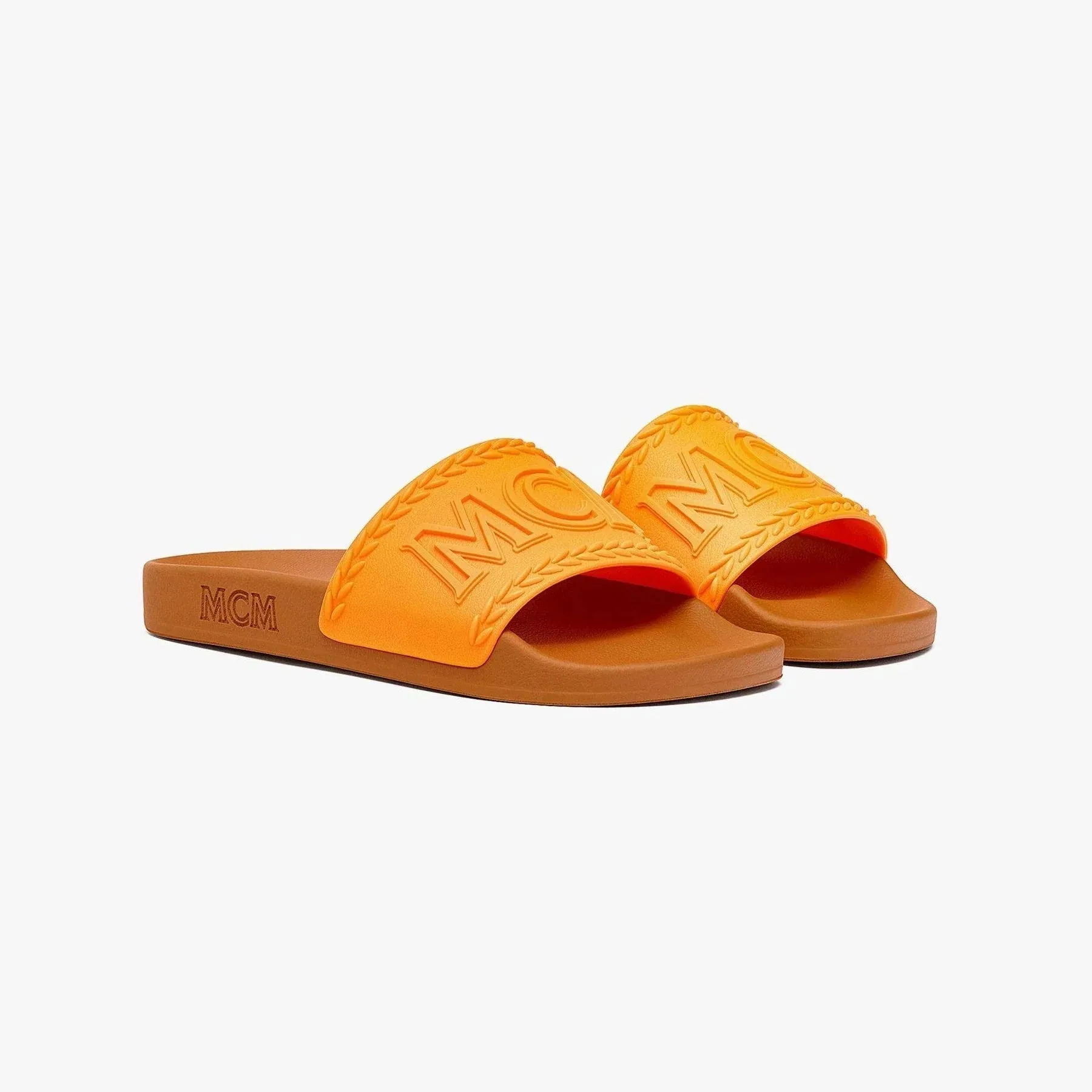 MCM Women's Big Logo Rubber Slides