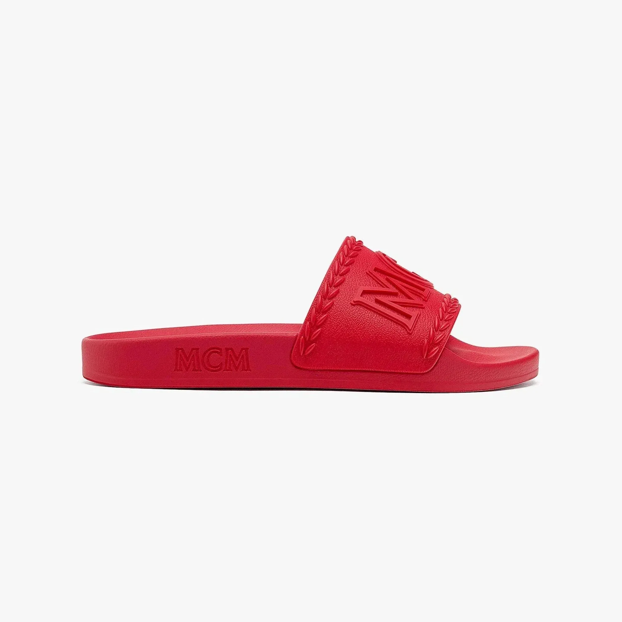 MCM Women's Big Logo Rubber Slides