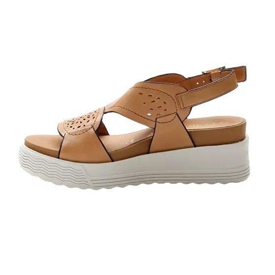 Supportive Street Look Stonefly sandalo da donna con zeppa in pelle Parky 19 Calf 219123 049 abbronzatura scura