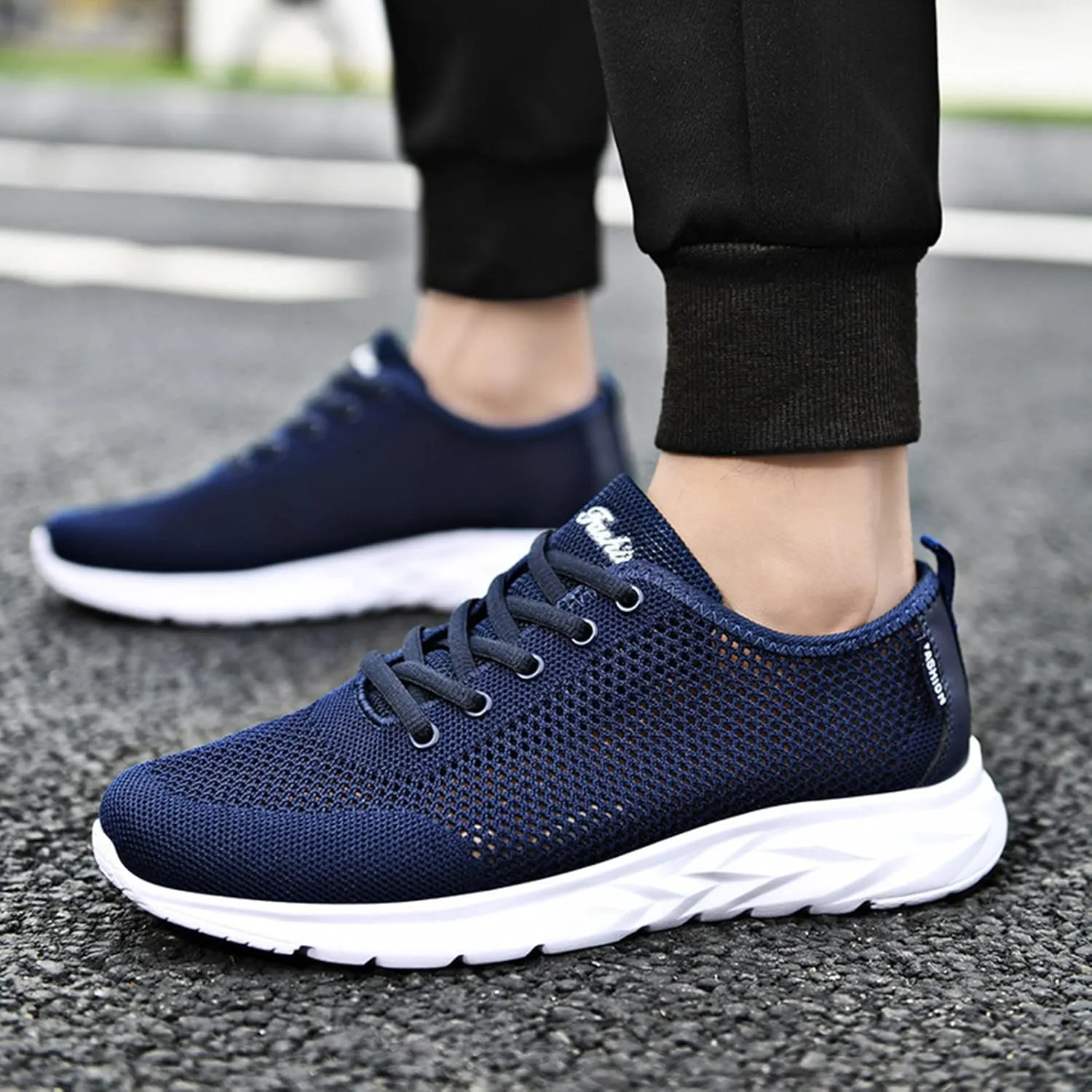 Men Comfortable Fashion Casual Breathable Lightweight Solid Color Summer and Men's Classic Nylon Sneaker