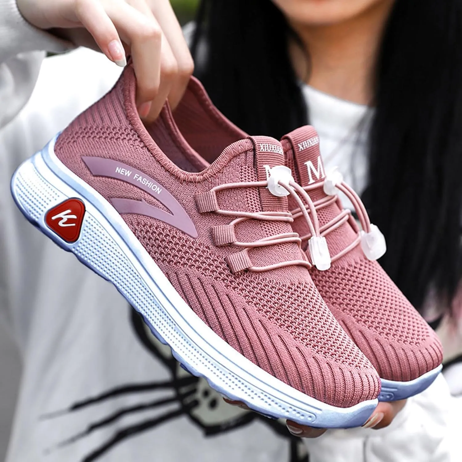 Men Orthopedic Sneakers with Arch Support Mesh Lace Up Breathable Casual Sneaker Wide Width Lightweight Walking Shoes