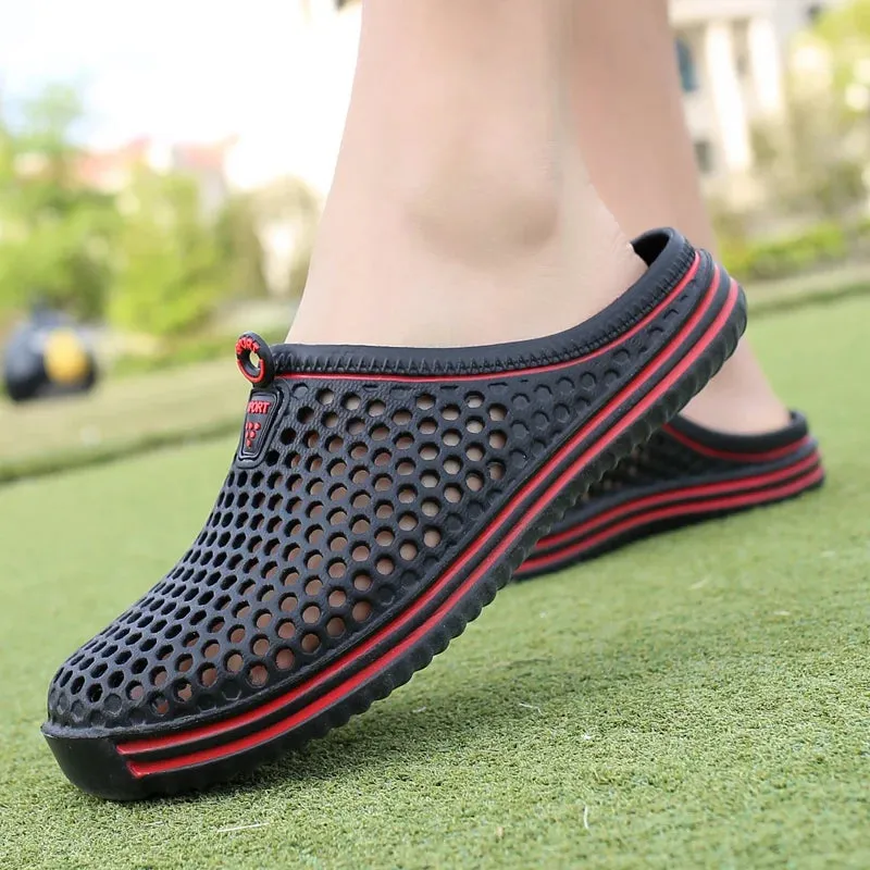 Men Slippers Massage Clogs Outdoor Garden Mules