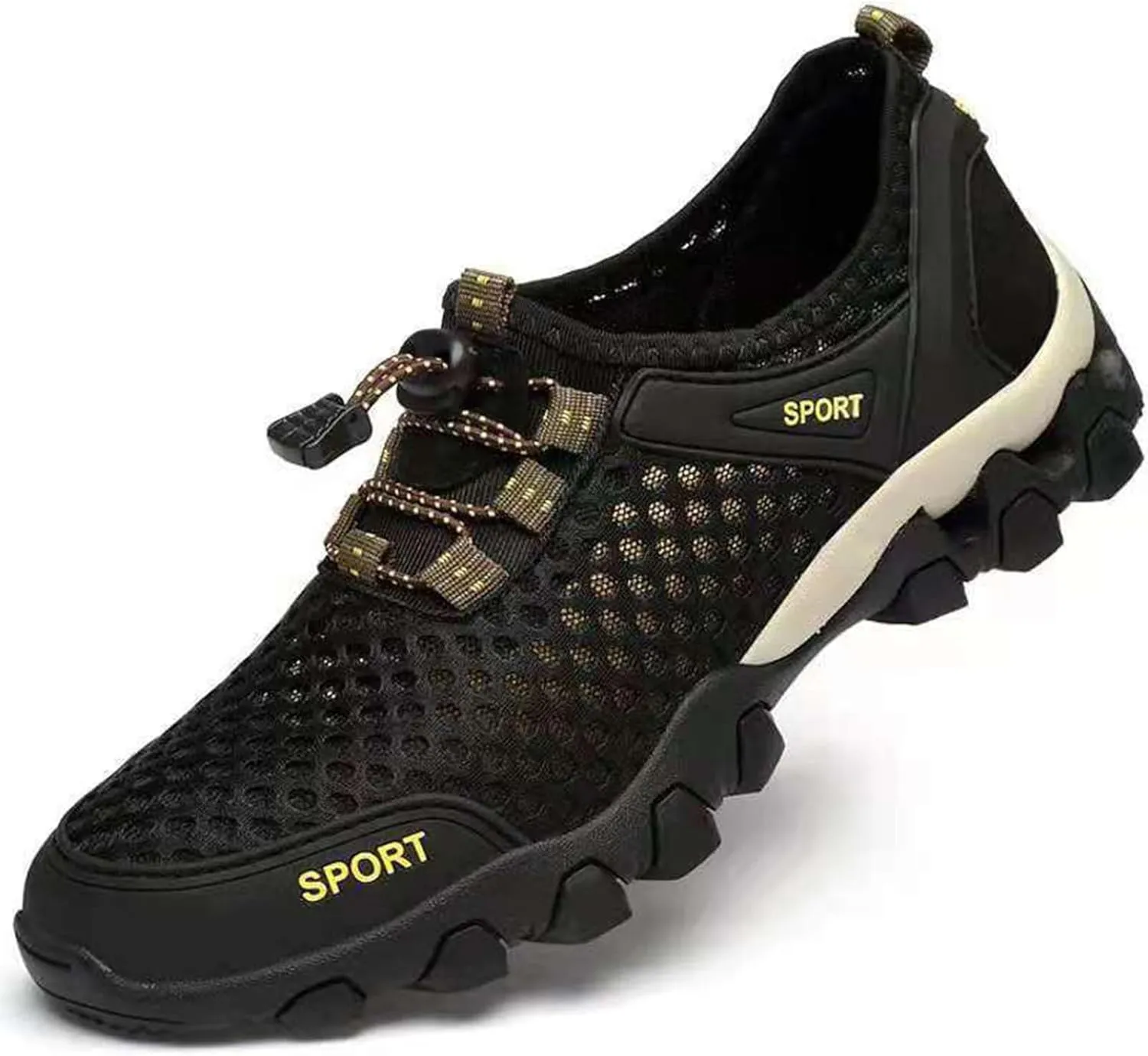 Men Summer Mesh Breathable Hiking Shoes Comfortable Walking Shoes Outdoor Travel Shoes Sneaker Rack for Men Bedroom Men Shoes