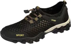 Men Summer Mesh Breathable Hiking Shoes Comfortable Walking Shoes Outdoor Travel Shoes Sneaker Rack for Men Bedroom Men Shoes