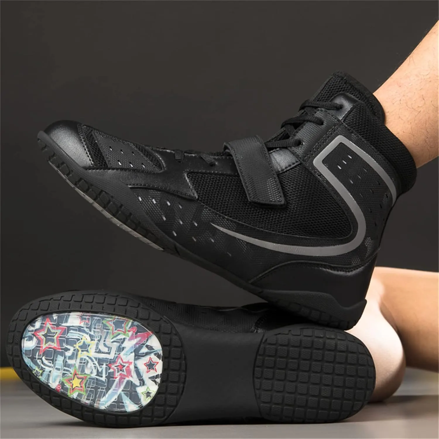 Men's and Women's high top Wrestling Boxing Shoes Non Slip Breathable Boxing Wrestling Sports Shoes Training Shoes