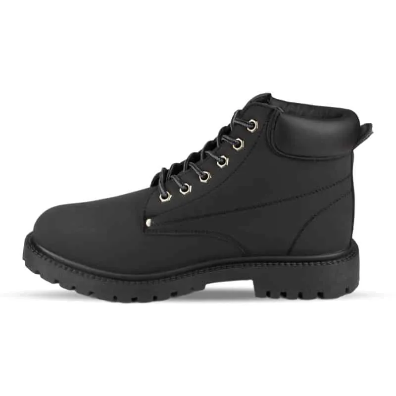 Men's Black Boot Padded Collar