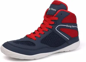 Mens Boxers Trainers, High Top Wrestling Sneakers Fashion Bodybuilding Sports Shoes Breathable Lightweight Fitness Footwear