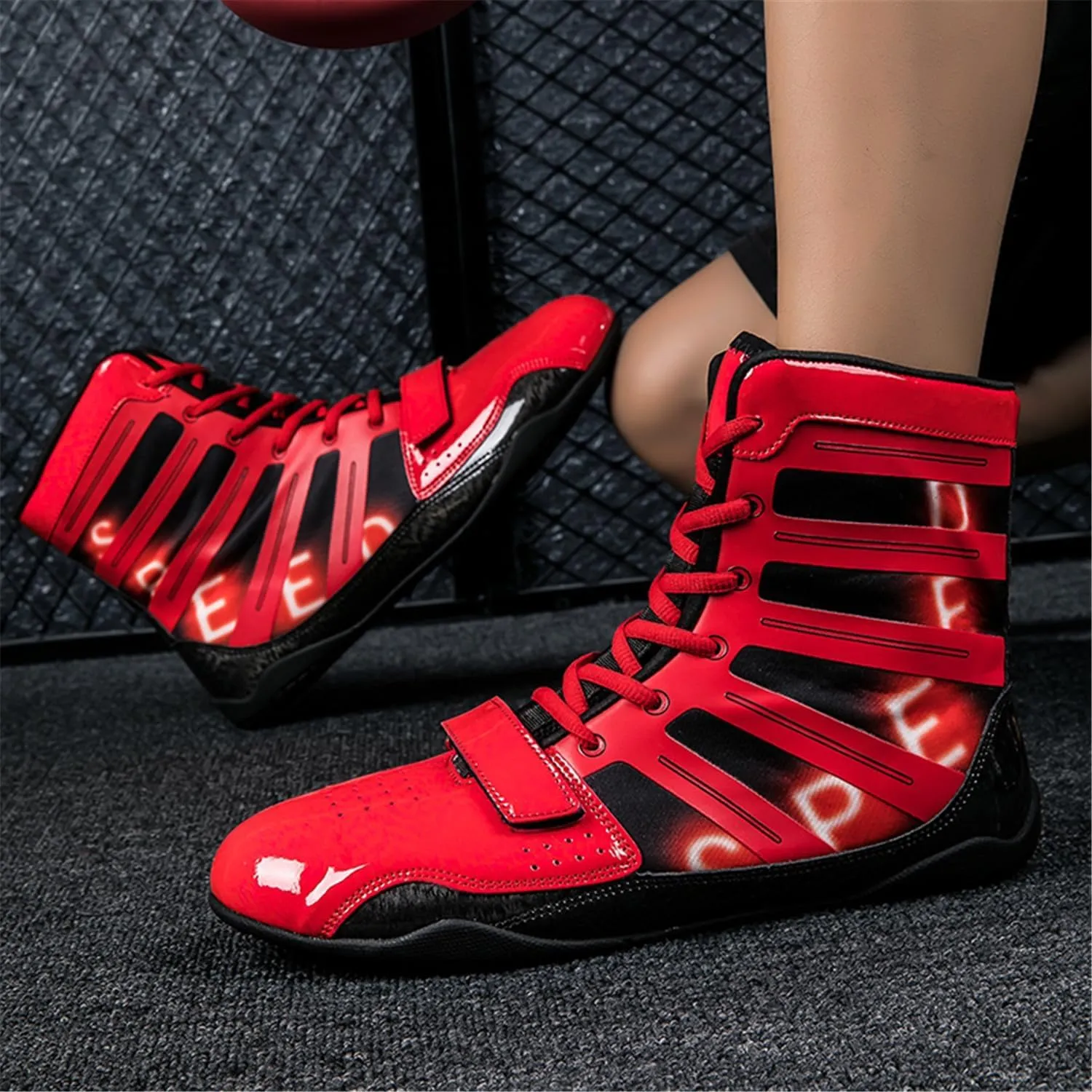 Men's Boxing Shoes Comfortable Breathable Unisex Kickboxing Trainers Mesh Lightweight Casual Wrestling Sports Shoes