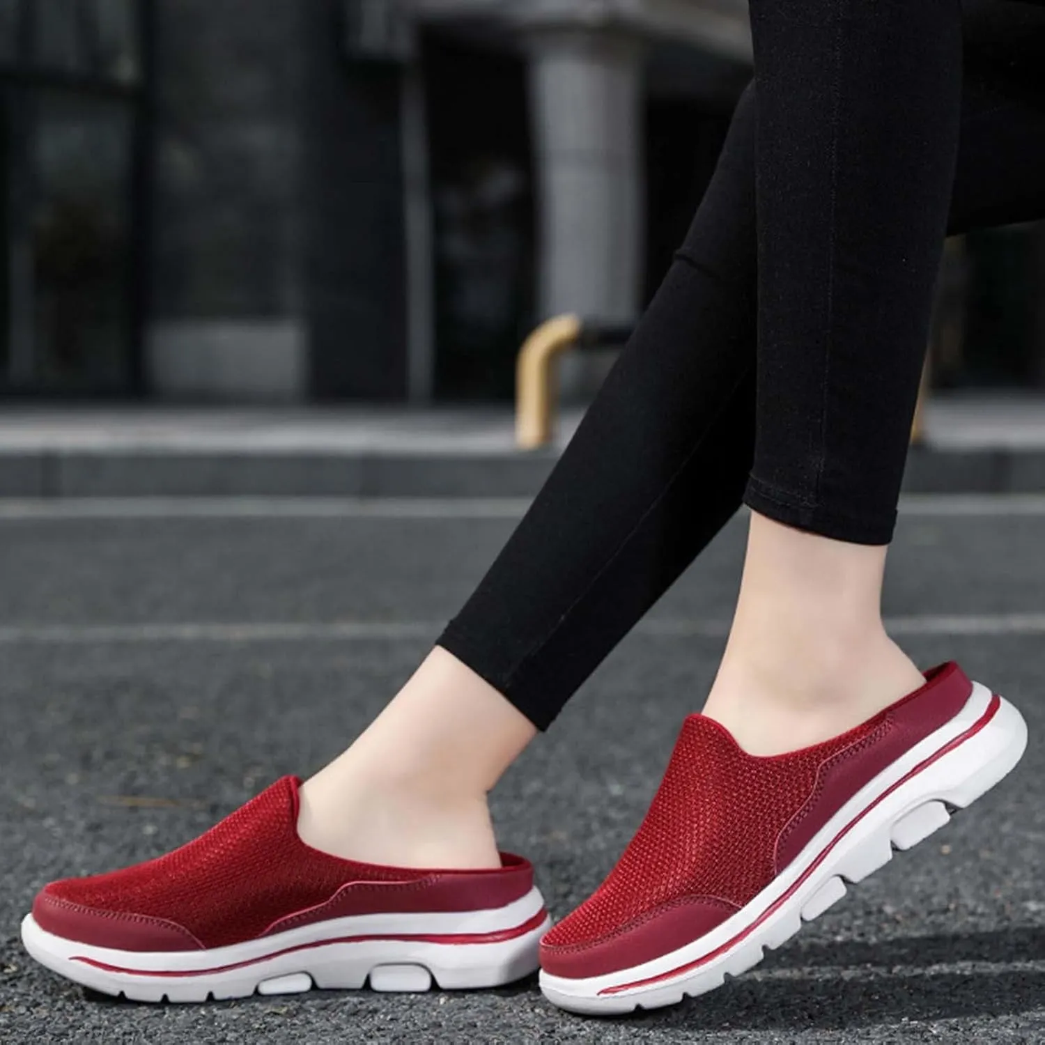 Men's Breathable Barefoot Shoes Soft Flat Soled Slip On Mesh Shoes Heelless Walking Shoes Business Walking Men