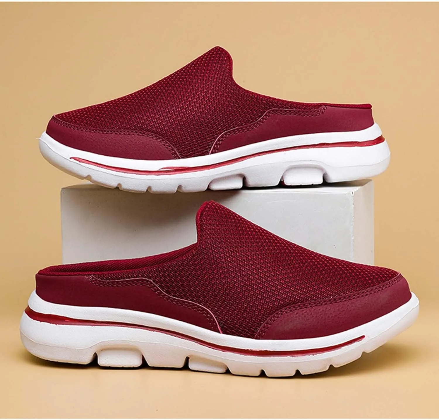 Men's Breathable Barefoot Shoes Soft Flat Soled Slip On Mesh Shoes Heelless Walking Shoes Business Walking Men