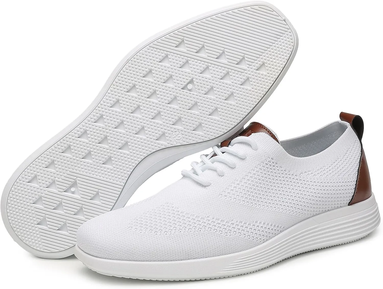 Mens Casual Oxfords Shoes Knit Men's Fashion Dress Sneakers Lightweight Breathable Business Walking Shoes Comfortable Tennis