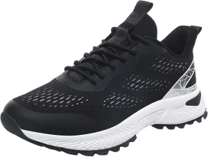 Men's Classic Casual Jogging Sneakers Comfortable Breathable Lace Up Sneaker Breathable Diabetic Shoes for Men