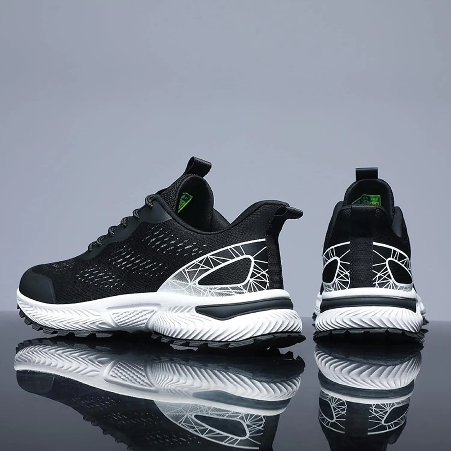 Men's Classic Casual Jogging Sneakers Comfortable Breathable Lace Up Sneaker Breathable Diabetic Shoes for Men