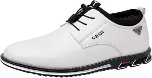 Mens Comfortable Flat Leather Shoes Casual Flat Oxfords Arch Support Walking Oxfords Retro Business Formal Shoes Lace up Black Dress Shoe Durable Leather Footwear Men Fashion Work Office Derby