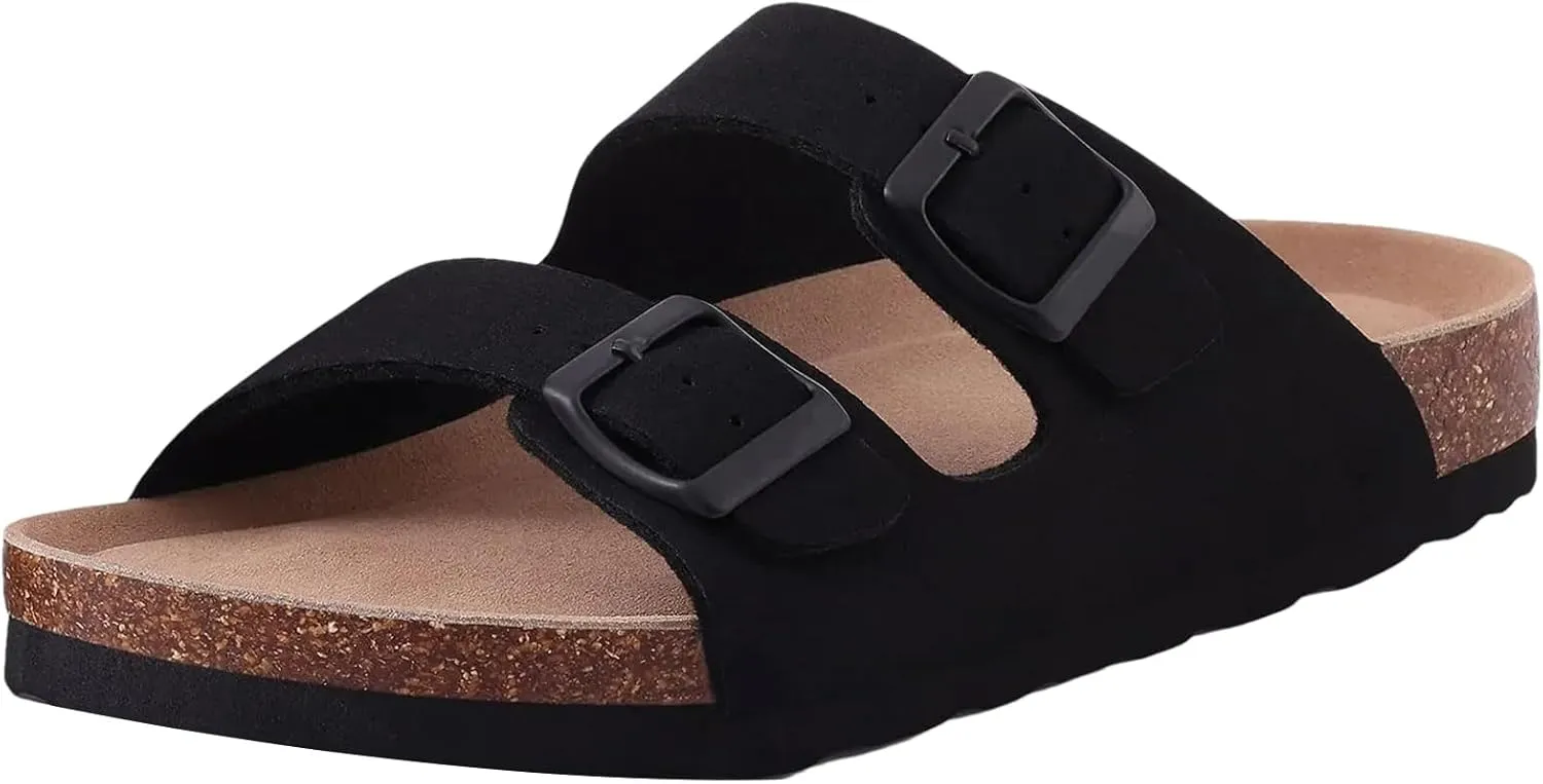 Men's Cork Clogs - Suede Leather Upper with Durable Beach Outsole