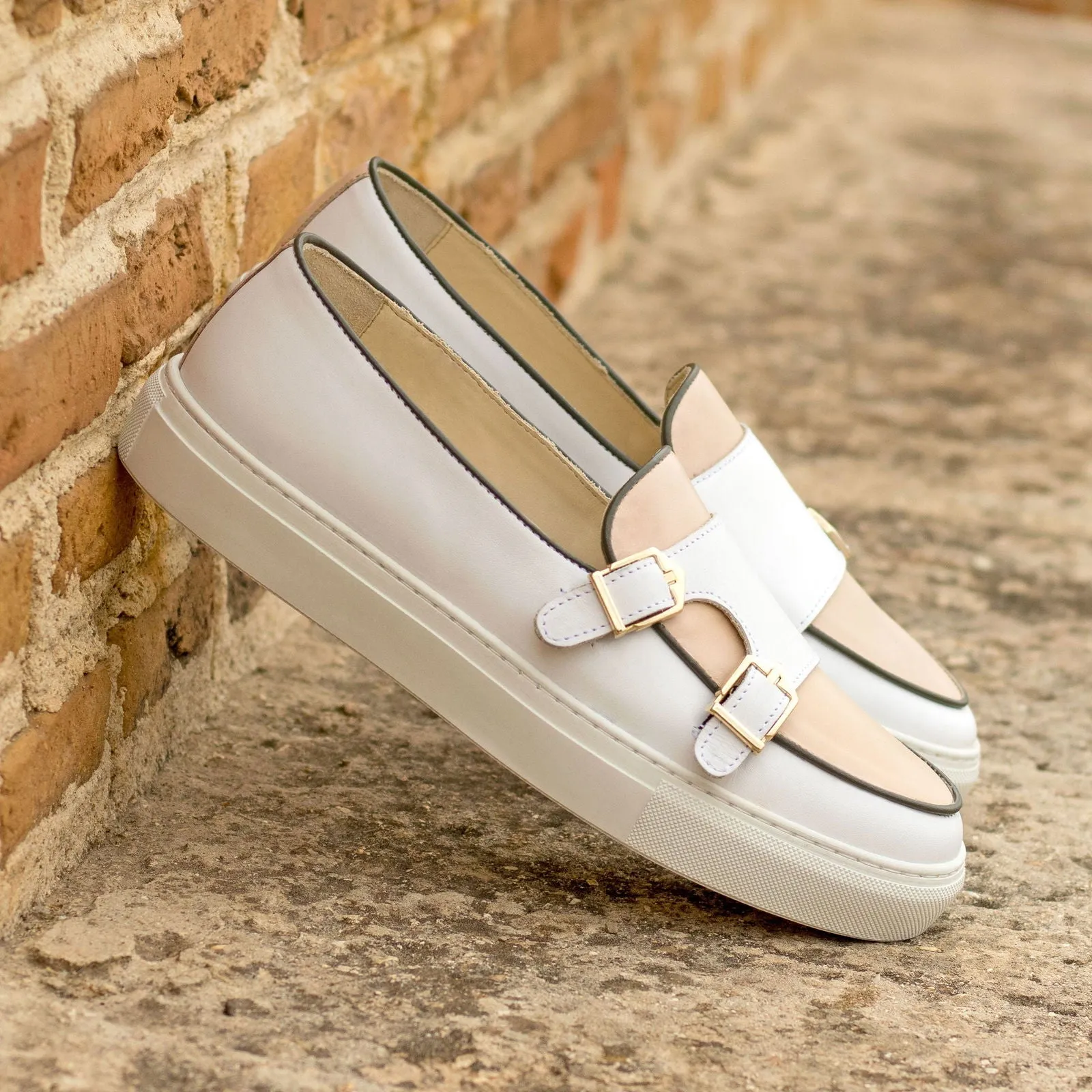 Men's Double Monk Sneakers Wide Plus Size 5872