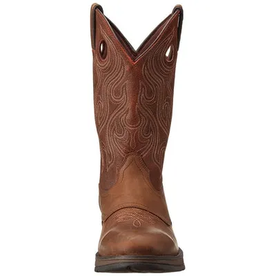 MEN'S DURANGO ROUND TOE WESTERN BOOTS BROWN LEATHER DB5474