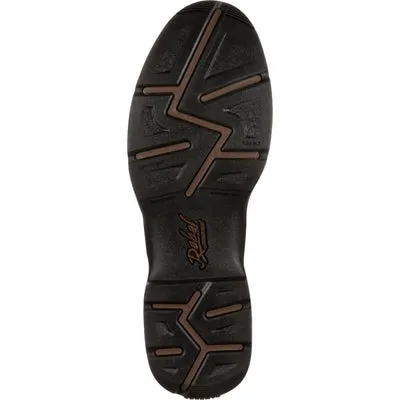 MEN'S DURANGO ROUND TOE WESTERN BOOTS BROWN LEATHER DB5474