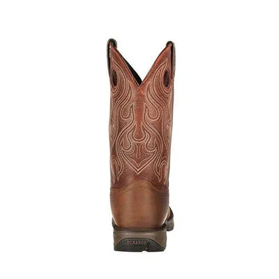 MEN'S DURANGO ROUND TOE WESTERN BOOTS BROWN LEATHER DB5474