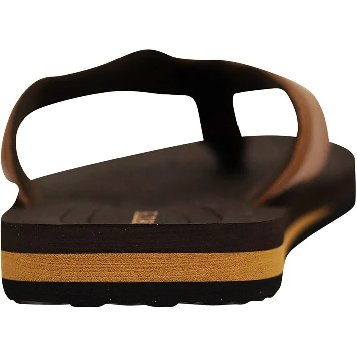Mens Flip Flop Sandal Brown/Tan 2