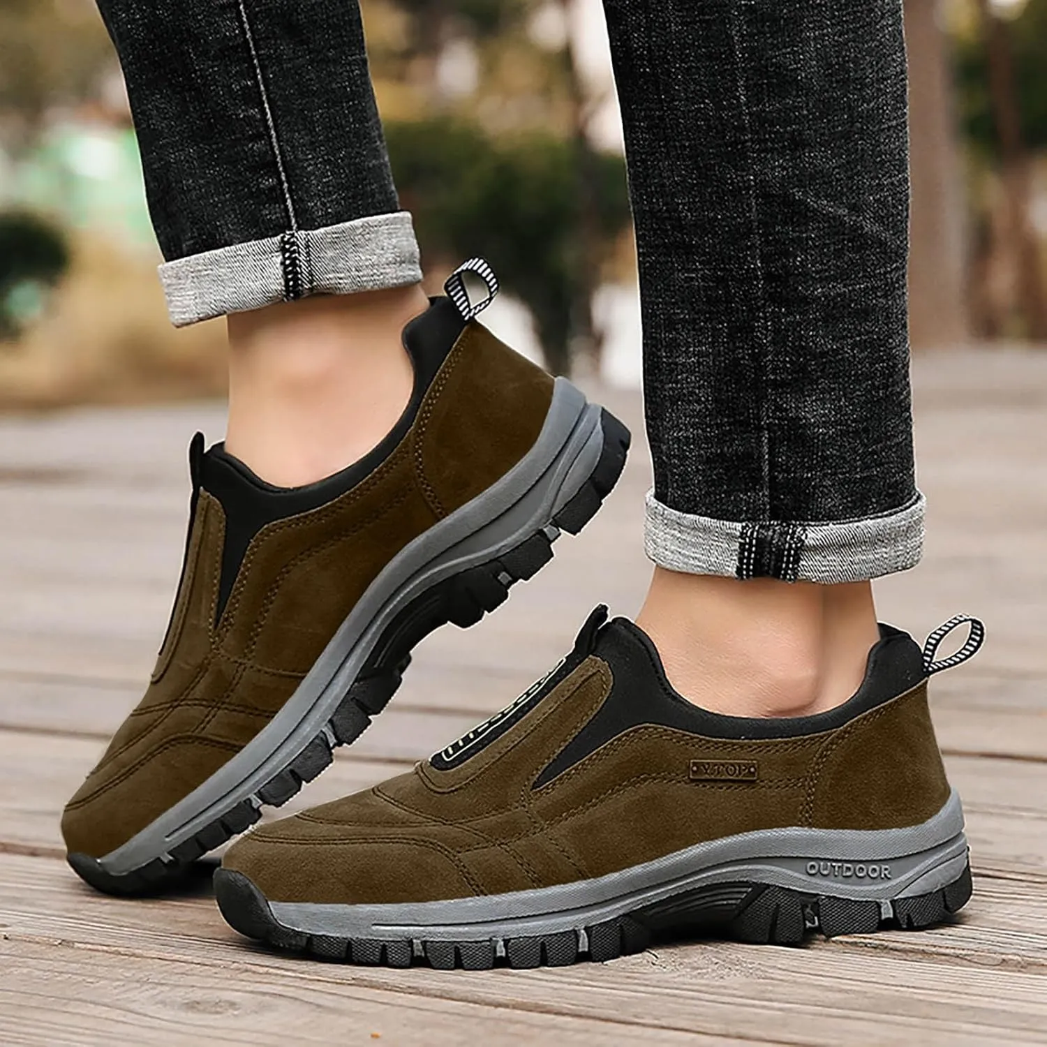 Men's Foreign Trade Mountaineering Shoes Spring and Summer Outdoor Shoes Slip Off Mens Sneaker Casual