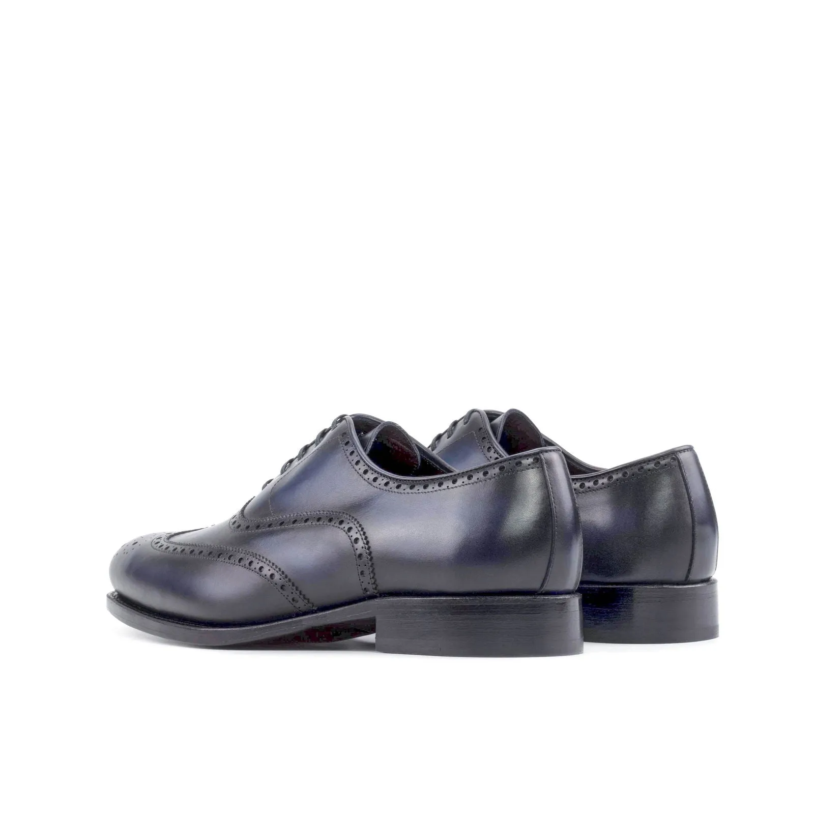 Men's Full Brogue Leather Shoes Wide Plus Size 5952