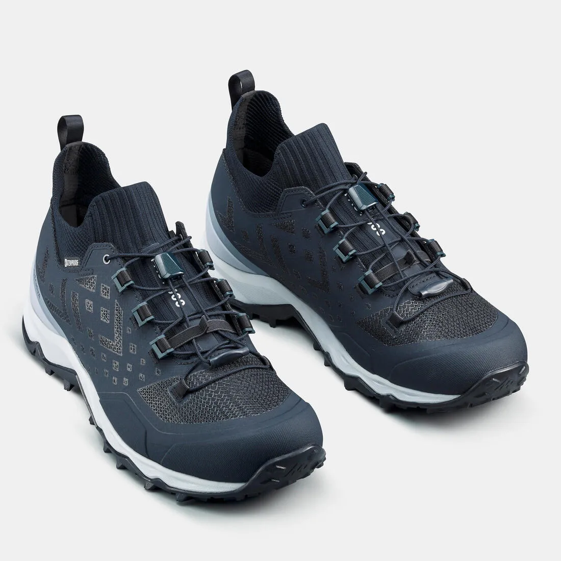 Men’s Hiking Shoes Waterproof Ultra Lightweight - FH500 Blue/White
