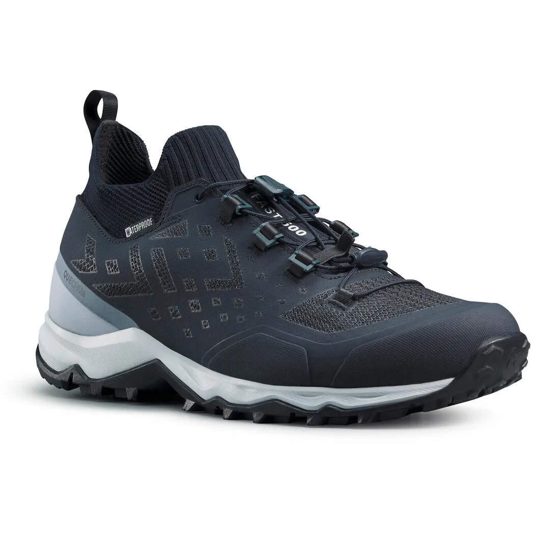 Men’s Hiking Shoes Waterproof Ultra Lightweight - FH500 Blue/White